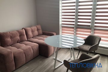 Купить рулонные шторы из ткани Бонжур лилового цвета - 210